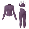 Soft Activewear Three-Piece Yoga Set