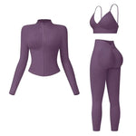 Soft Activewear Three-Piece Yoga Set