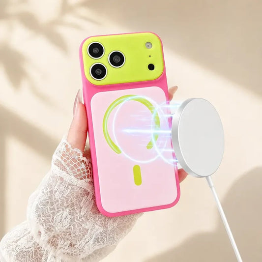 Dopamine Color Block Magnetic Phone Case