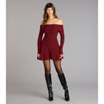 Off-The-Shoulder Holiday Mini Dress