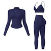 Soft Activewear Three-Piece Yoga Set