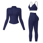 Soft Activewear Three-Piece Yoga Set
