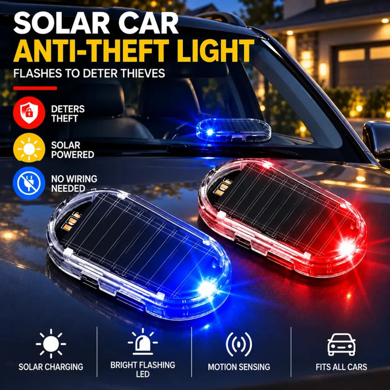 Solar Powered Fake Car Alarm Light