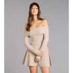 Off-The-Shoulder Holiday Mini Dress