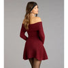 Off-The-Shoulder Holiday Mini Dress