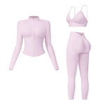 Soft Activewear Three-Piece Yoga Set