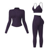 Soft Activewear Three-Piece Yoga Set